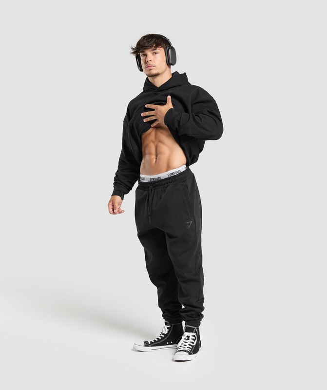 Gymshark Power Hoodie Hoodie Heren Zwart | QTZW91085