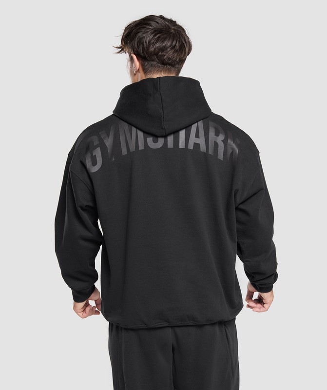Gymshark Power Hoodie Hoodie Heren Zwart | QTZW91085