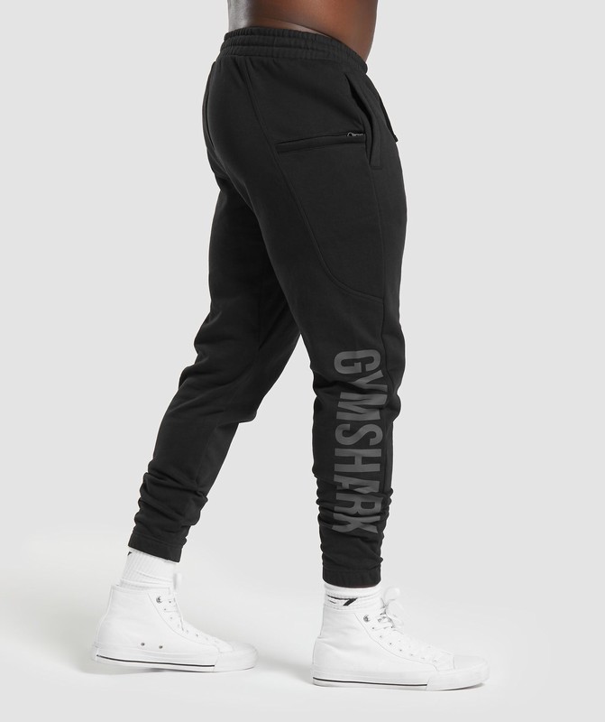 Gymshark Power Joggers Joggingbroek Heren Zwart | ZQBT18264
