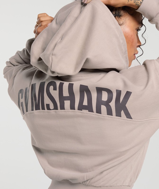 Gymshark Power Midi Zip Hoodie Hoodie Dames Roze | ALGE96035