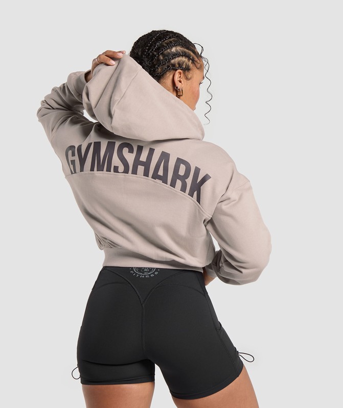 Gymshark Power Midi Zip Hoodie Hoodie Dames Roze | ALGE96035