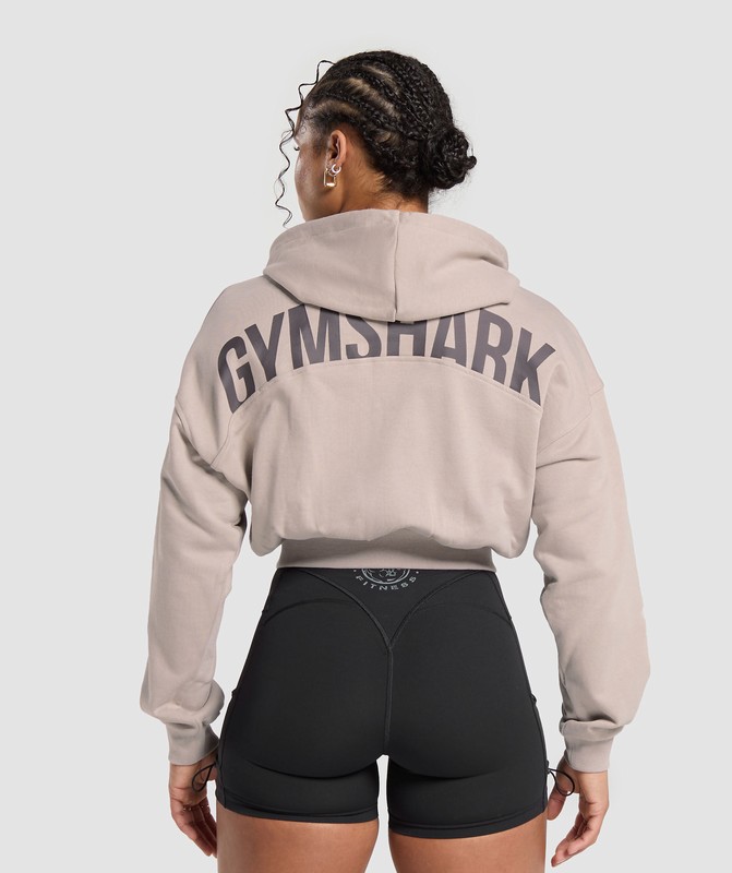 Gymshark Power Midi Zip Hoodie Hoodie Dames Roze | ALGE96035