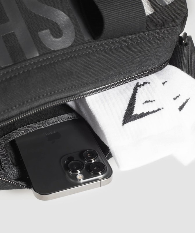 Gymshark Power Small Holdall Tas Heren Zwart Grijs | MVWH92147