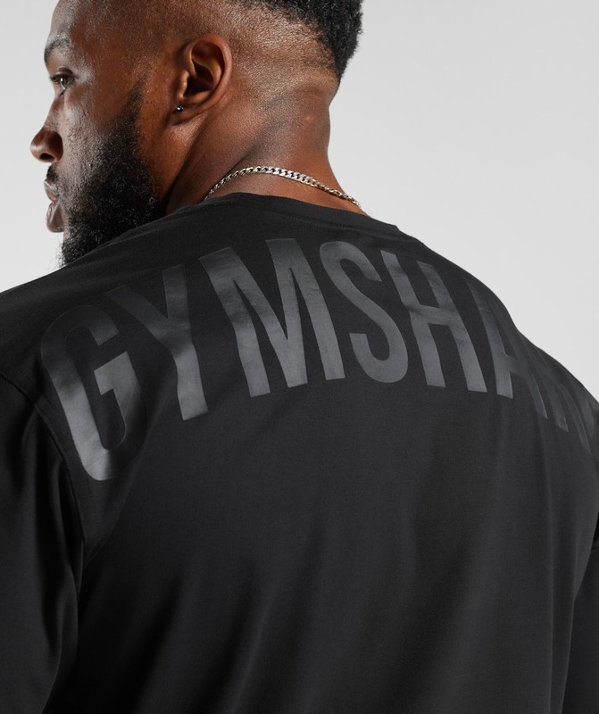 Gymshark Power T-Shirt T-Shirt Heren Zwart | LWYZ79821