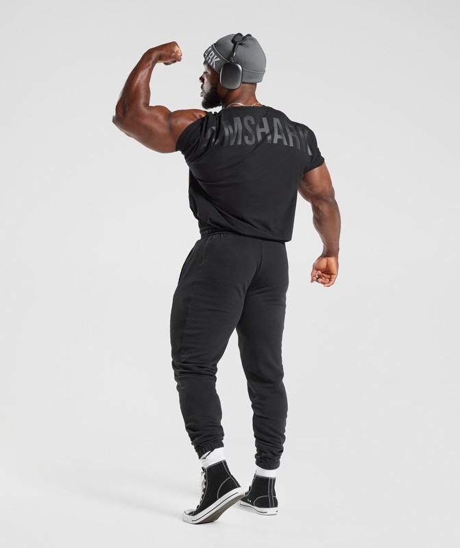 Gymshark Power T-Shirt T-Shirt Heren Zwart | LWYZ79821