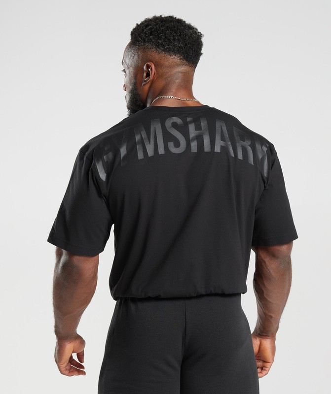 Gymshark Power T-Shirt T-Shirt Heren Zwart | LWYZ79821