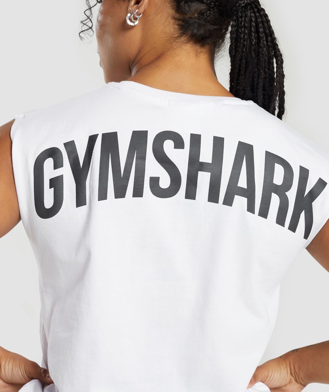 Gymshark Power Tank Tanktop Dames Wit | ZEYB39527