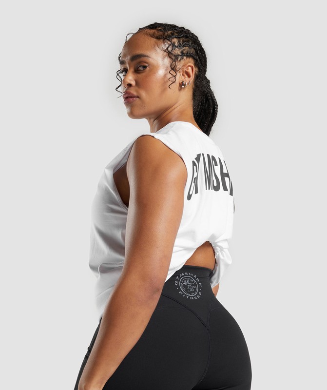 Gymshark Power Tank Tanktop Dames Wit | ZEYB39527