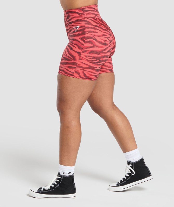 Gymshark Power Tight Shorts Korte Broek Dames Roze | EVMY91368