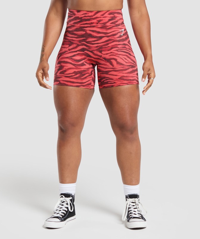 Gymshark Power Tight Shorts Korte Broek Dames Roze | EVMY91368