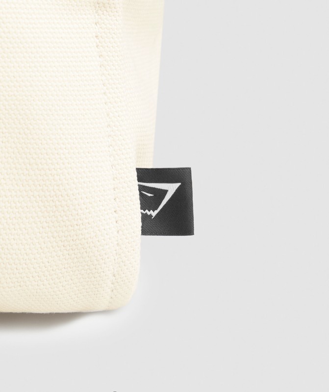Gymshark Power Tote Tote Heren Wit Beige | SKTW70342