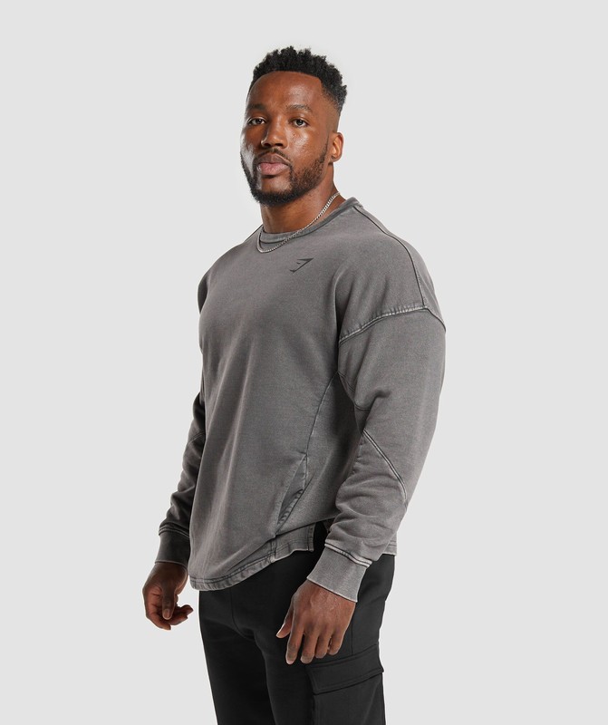 Gymshark Power Washed Crew Sokken Heren Grijs | YCAK84715