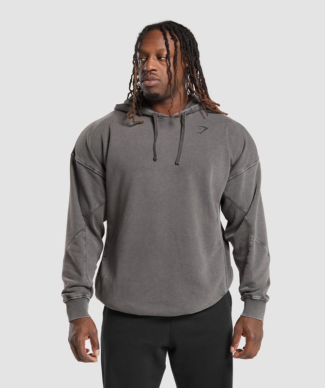Gymshark Power Washed Hoodie Hoodie Heren Grijs | SOQC52831