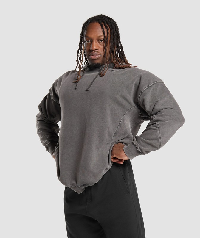 Gymshark Power Washed Hoodie Hoodie Heren Grijs | SOQC52831