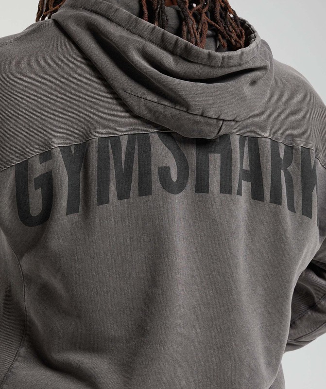 Gymshark Power Washed Hoodie Hoodie Heren Grijs | SOQC52831