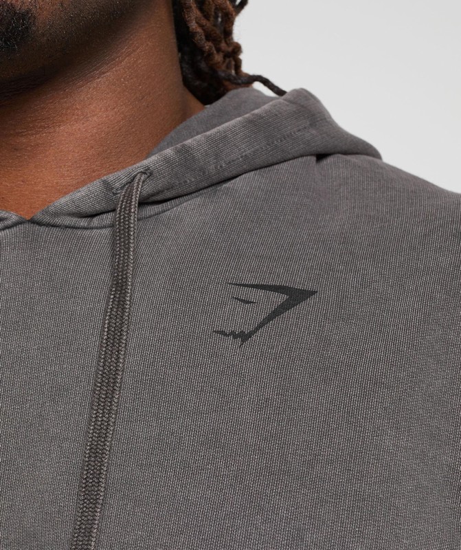 Gymshark Power Washed Hoodie Hoodie Heren Grijs | SOQC52831