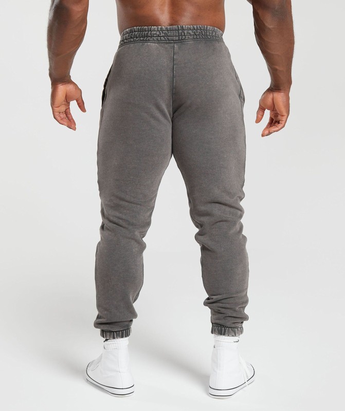 Gymshark Power Washed Joggers Joggingbroek Heren Grijs | BKYN28534