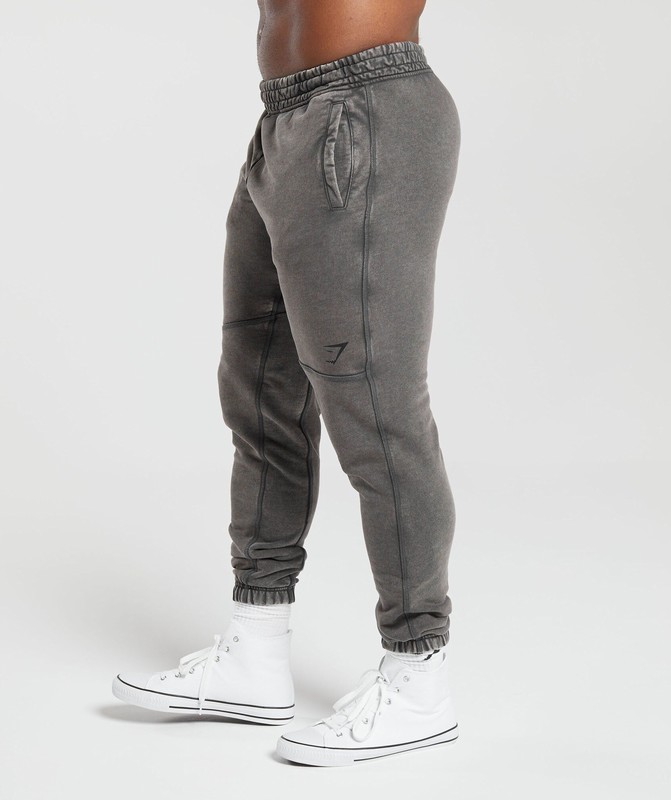 Gymshark Power Washed Joggers Joggingbroek Heren Grijs | BKYN28534