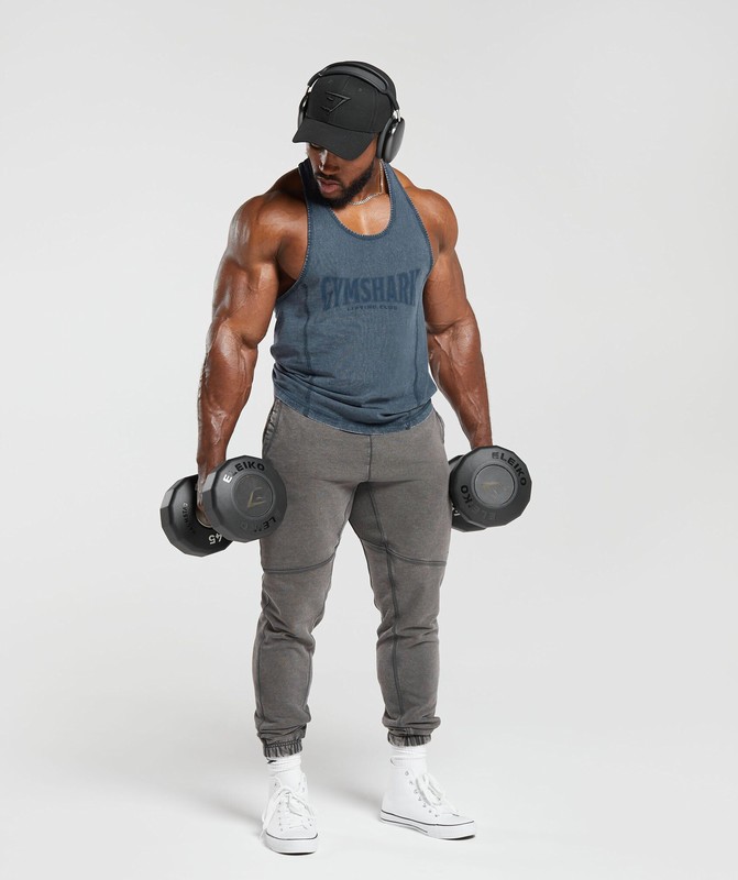Gymshark Power Washed Joggers Joggingbroek Heren Grijs | BKYN28534