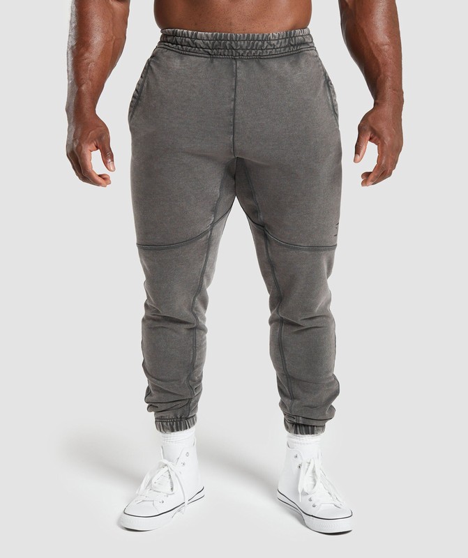 Gymshark Power Washed Joggers Joggingbroek Heren Grijs | BKYN28534
