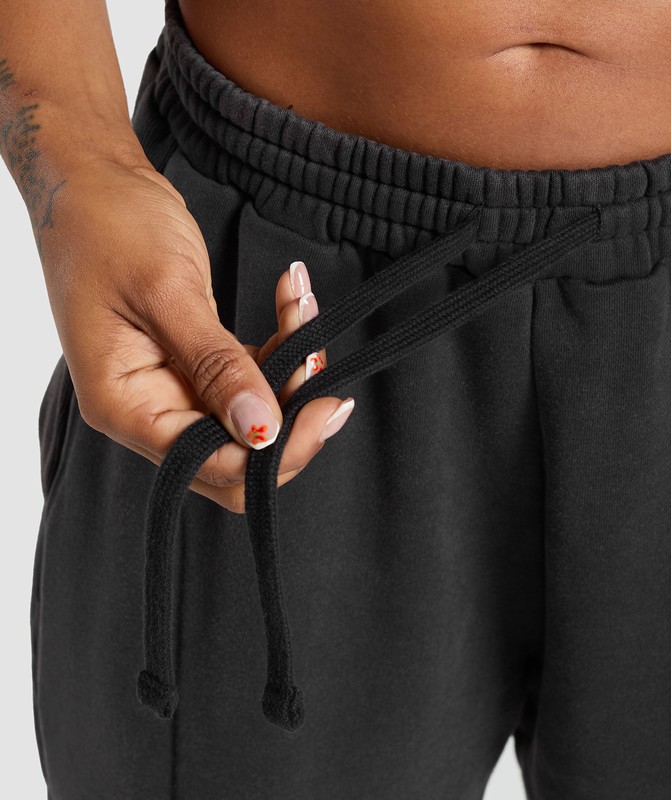 Gymshark Power Washed Joggers Joggingbroek Dames Zwart Lichtturkoois | CQSP52871