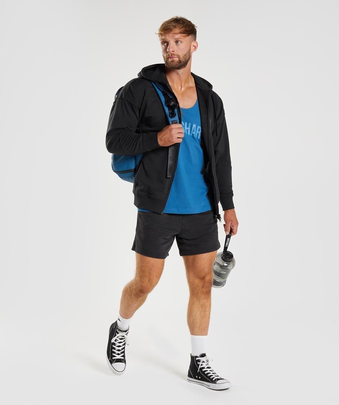 Gymshark Power Zip Up Hoodie Hoodie Heren Zwart | URTQ86942
