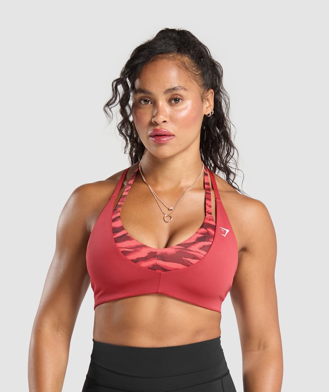 Gymshark Power x T Back Sports Bra Sport BH Dames Roze | GOHL83041