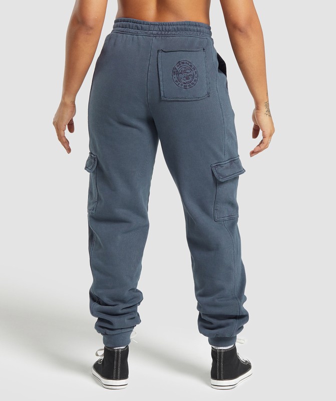 Gymshark Premium Legacy Joggers Joggingbroek Dames Blauw | AYMU20871