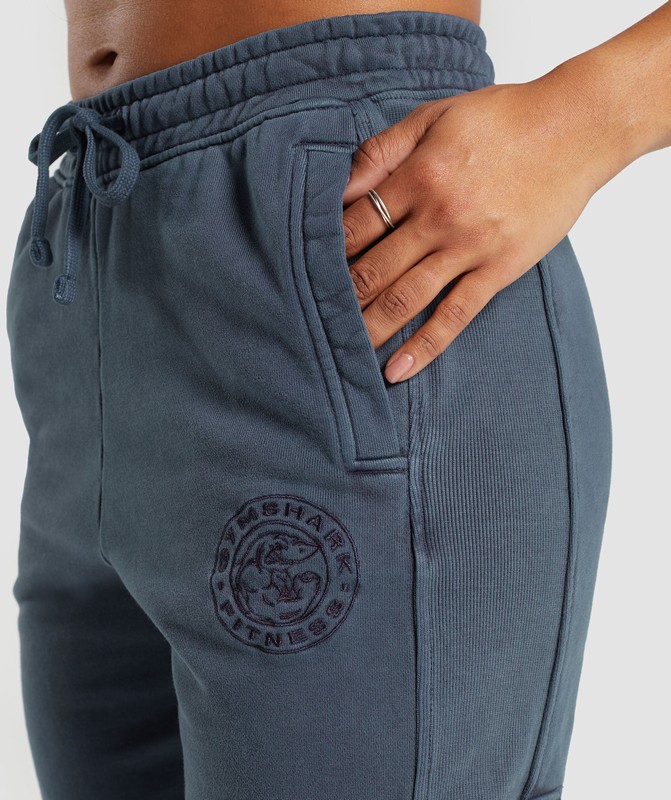 Gymshark Premium Legacy Joggers Joggingbroek Dames Blauw | AYMU20871