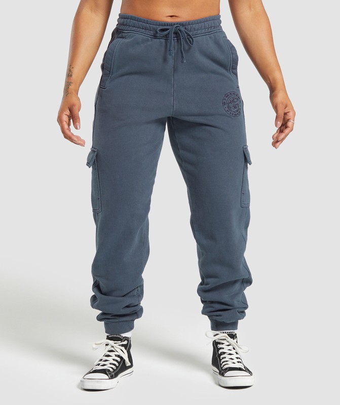 Gymshark Premium Legacy Joggers Joggingbroek Dames Blauw | AYMU20871
