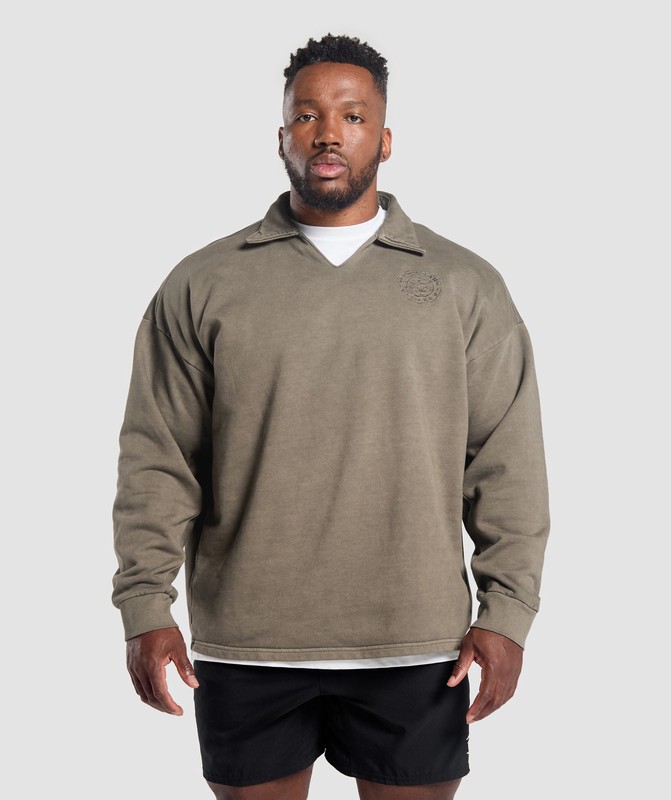 Gymshark Premium Legacy Pullover Pullover Heren Camo Bruin | HOMZ03527