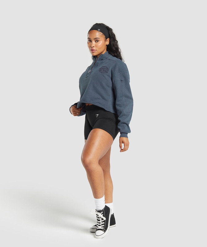 Gymshark Premium Legacy Sweatshirt Sweatshirts Dames Blauw | EMTB05497