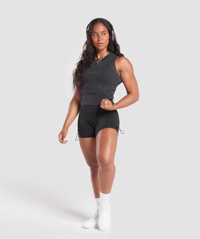 Gymshark Premium Legacy Tank Tanktop Dames Zwart | QJMG29813