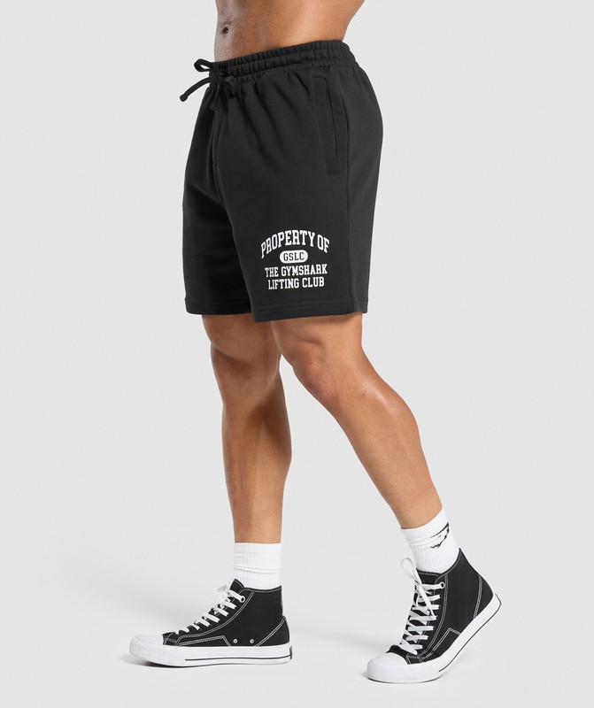 Gymshark Property Of 7" Shorts Korte Broek Heren Zwart | AVUW67235