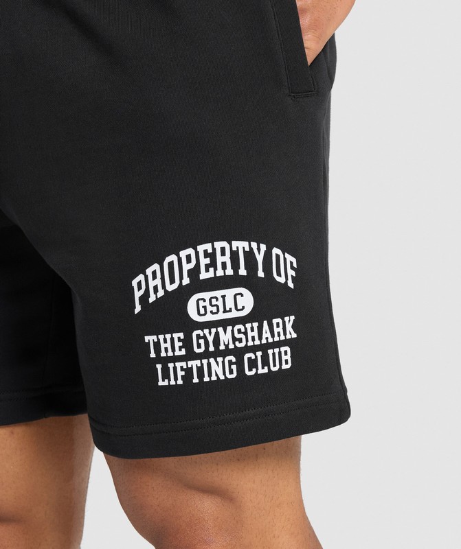 Gymshark Property Of 7" Shorts Korte Broek Heren Zwart | AVUW67235