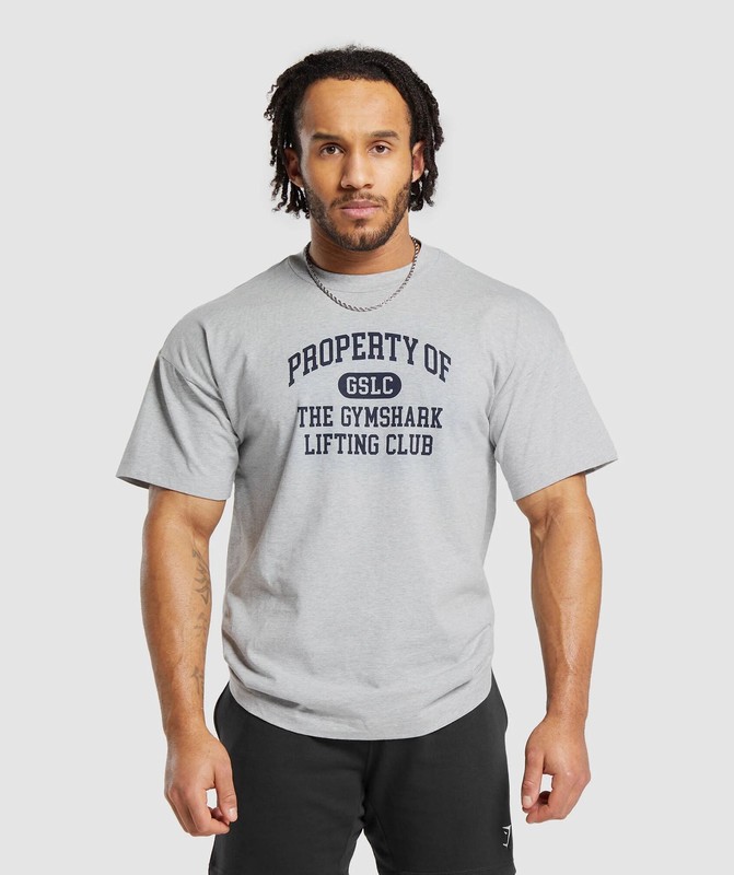Gymshark Property Of T-Shirt T-Shirt Heren Lichtgrijs | XFDL84572