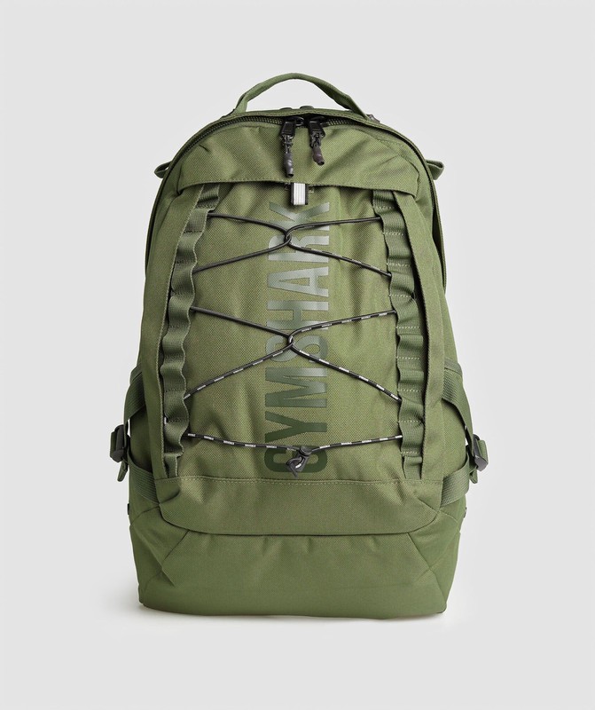 Gymshark Pursuit Backpack Rugzak Dames Olijfgroen | FSBR17064