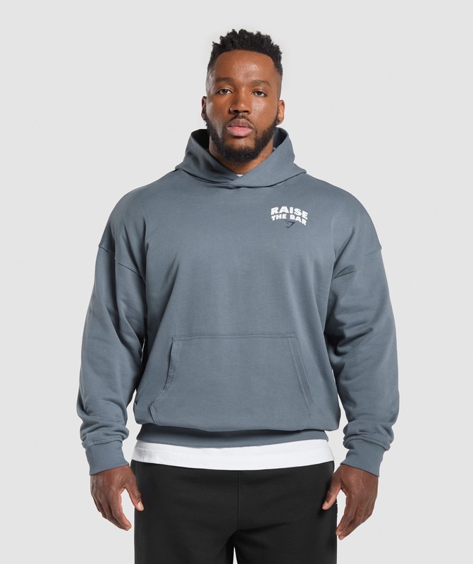 Gymshark Raise the Bar Hoodie Hoodie Heren Blauw | FSYI80192