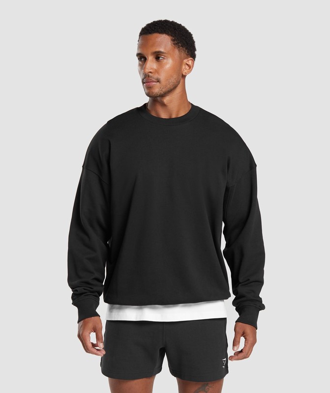 Gymshark Rest Day Essential Crew Sokken Heren Zwart | GYZR01732