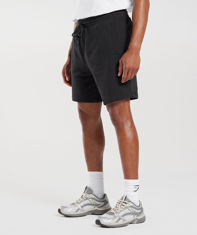 Gymshark Rest Day Essentials 7" Shorts Korte Broek Heren Zwart | FKDC70912