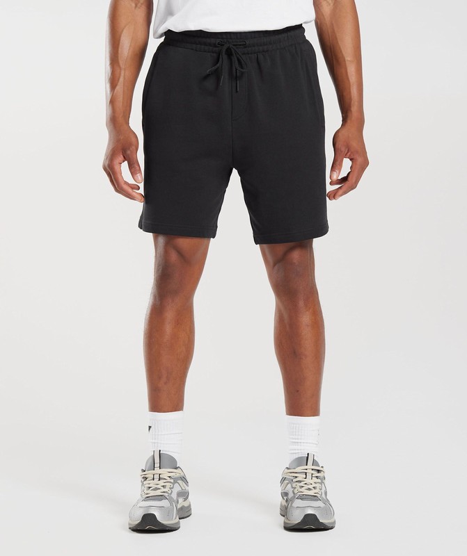 Gymshark Rest Day Essentials 7" Shorts Korte Broek Heren Zwart | FKDC70912