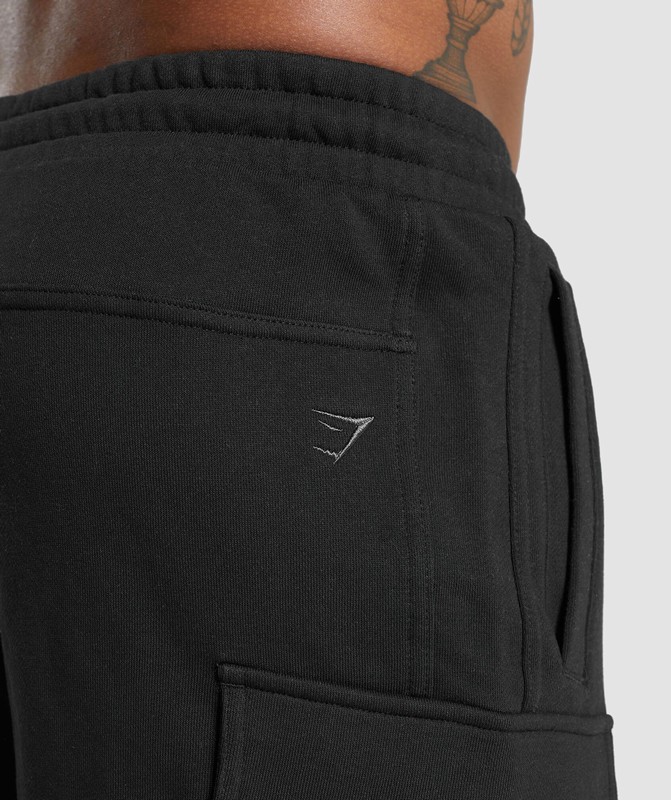 Gymshark Rest Day Essentials Cargo 7" Shorts Korte Broek Heren Zwart | YCQD64123