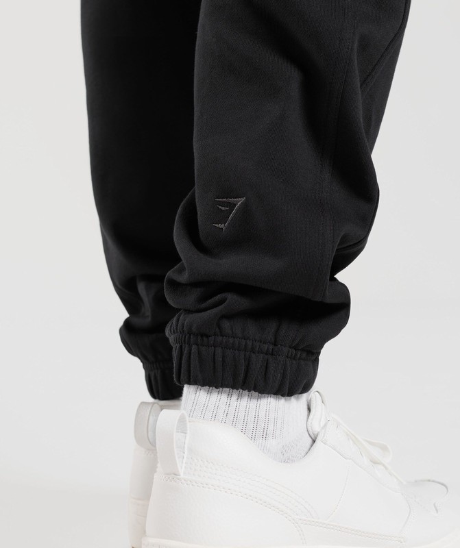 Gymshark Rest Day Essentials Joggers Joggingbroek Heren Zwart | OQGF98453