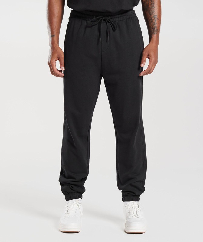Gymshark Rest Day Essentials Joggers Joggingbroek Heren Zwart | OQGF98453