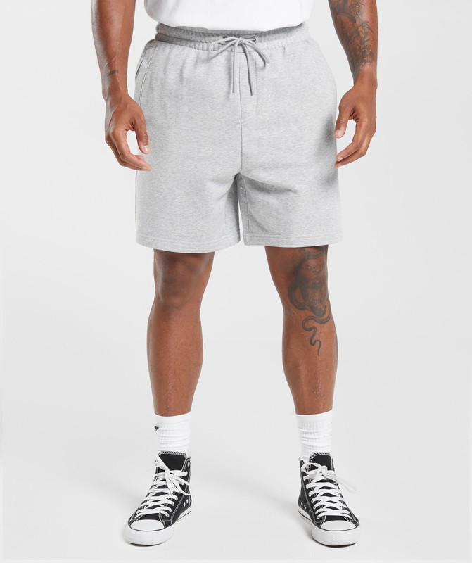 Gymshark Rest Day Essentials Shorts Korte Broek Heren Lichtgrijs | VHWZ31096