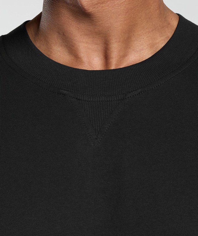 Gymshark Rest Day Essentials T-Shirt T-Shirt Heren Zwart | YCBZ34780