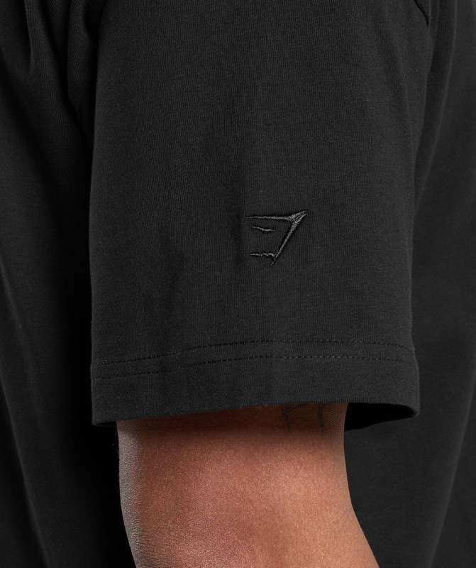 Gymshark Rest Day Essentials T-Shirt T-Shirt Heren Zwart | YCBZ34780