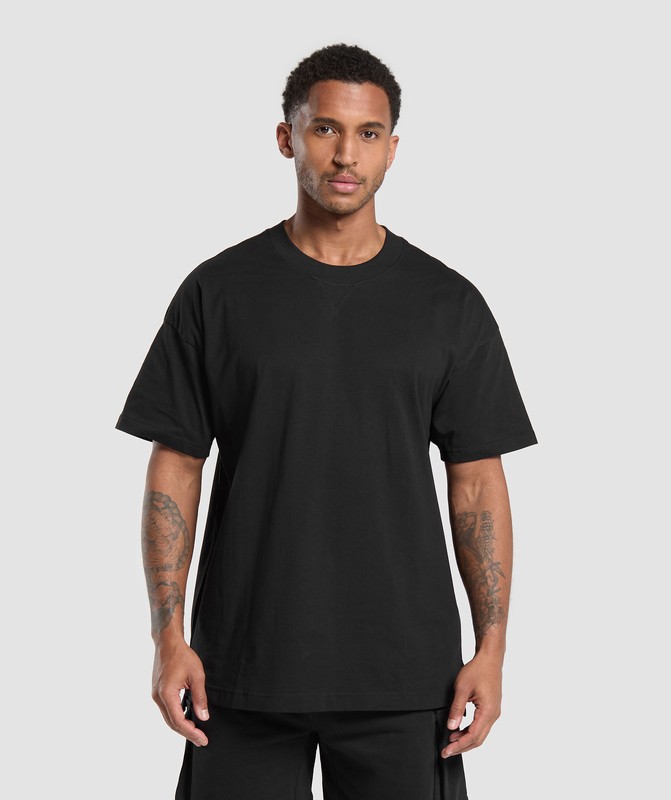 Gymshark Rest Day Essentials T-Shirt T-Shirt Heren Zwart | YCBZ34780