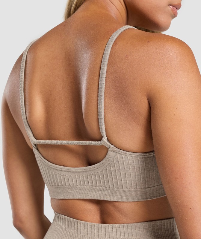 Gymshark Rest Day Seamless Modal Bralette Bralettes Dames Bruin | HMNE46785