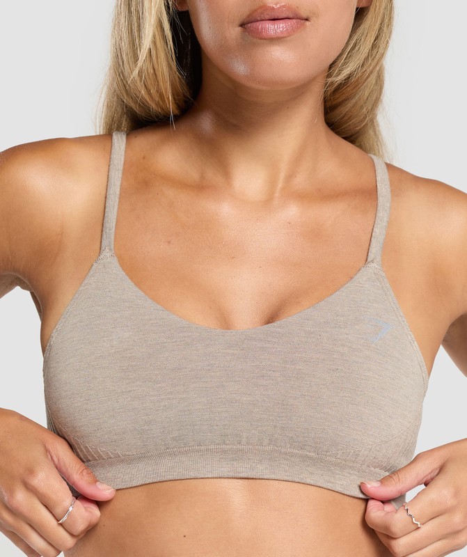 Gymshark Rest Day Seamless Modal Bralette Bralettes Dames Bruin | HMNE46785